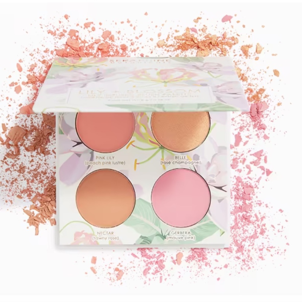 Brand New SERAPHINE BOTANICALS Lily + Blossom - Lily Infused Blush Palette